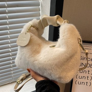 Titteboo - Milena Faux Fur Messenger Bag - Camel