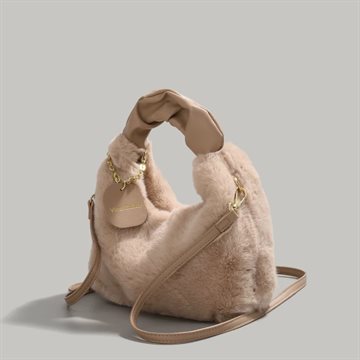 Titteboo - Milena Faux Fur Messenger Bag - Camel