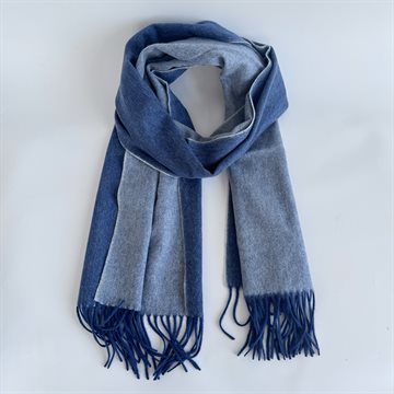 Titteboo - Hellen Wool Double-Sided Color Scarf - Denim