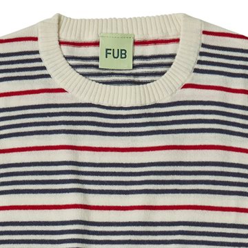 Fub - Striped T-Shirt - ecru/dark navy