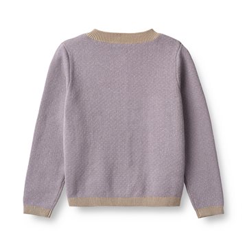 Wheat - Knit Cardigan Elga - Lavender Beige
