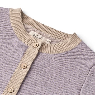 Wheat - Knit Cardigan Elga - Lavender Beige