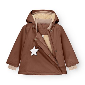 Mini A Ture MATWANG fleece lined winter jacket. GRS - Rootbeer brown