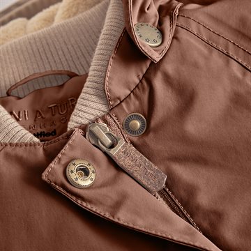 Mini A Ture MATWANG fleece lined winter jacket. GRS - Rootbeer brown