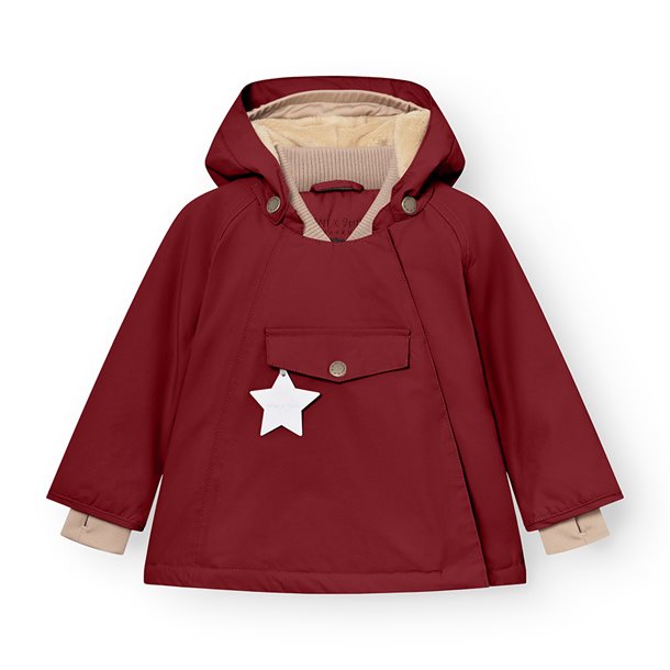 Mini A Ture MATWANG fleece lined winter jacket. GRS - Red merlot