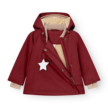 Mini A Ture MATWANG fleece lined winter jacket. GRS - Red merlot