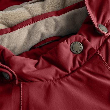 Mini A Ture MATWANG fleece lined winter jacket. GRS - Red merlot