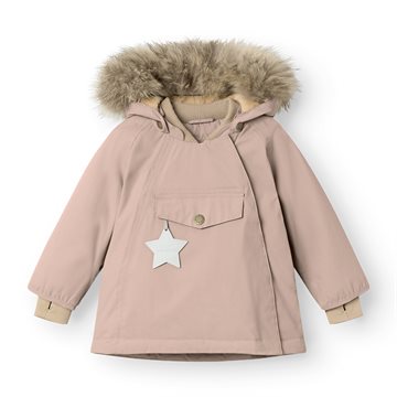 Mini A Ture MATWANG fleece lined winter jacket fur. GRS - Adobe rose