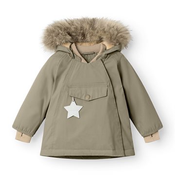 Mini A Ture MATWANG fleece lined winter jacket fur. GRS - Vert