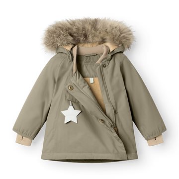 Mini A Ture MATWANG fleece lined winter jacket fur. GRS - Vert