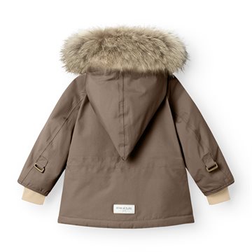 Mini A Ture MATWANG fleece lined winter jacket fur. GRS - Morel grey