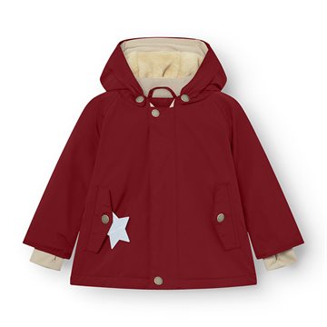 Mini A Ture MATWALLY fleece lined winter jacket. GRS - Red merlot