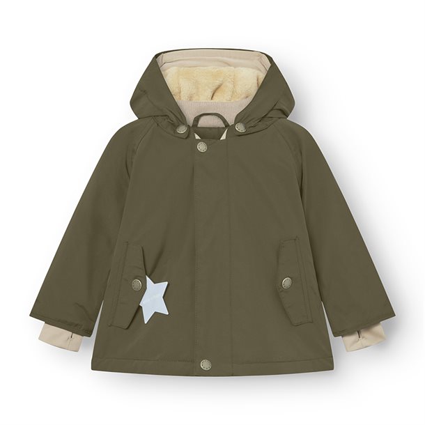 Mini A Ture MATWALLY fleece lined winter jacket. GRS - Olive night