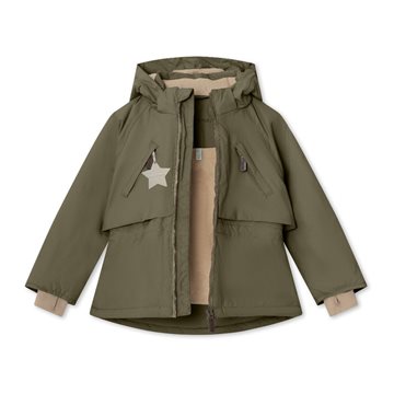 Mini A Ture MATALGEANA fleece lined winter jacket. GRS - Olive night