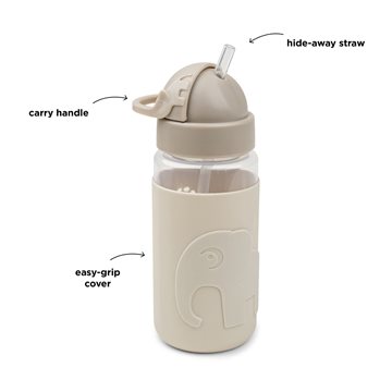 Done by Deer - easy-grip straw bottle - elphee - sand