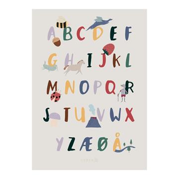 Sebra Plakat - alfabet A-Ø(DA) - Pixie, Dragon FSC Mix