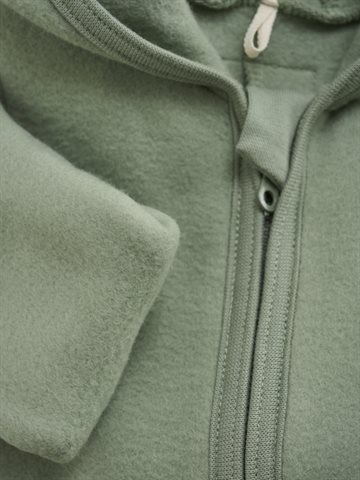 HUTTEliHUT - Pram Suit Ears Cot. Fleece (S) - Sea Spray