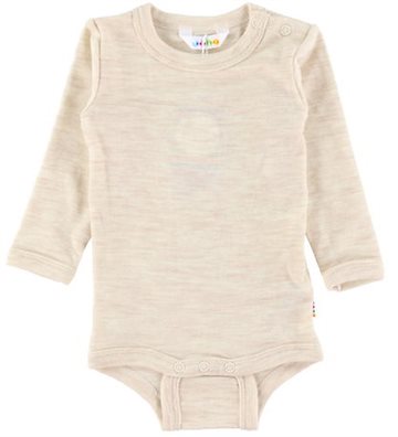 Joha - Langærmet Body (uld) - Wool Cream