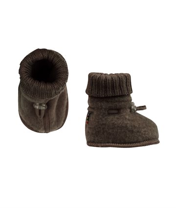 Joha - Sleeping Booties (uld) // Mrk. brun 