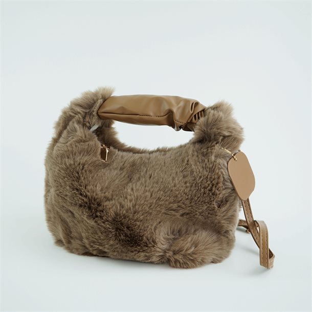 Titteboo - Milena Faux Fur Messenger Bag - Coffee