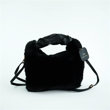 Titteboo - Milena Faux Fur Messenger Bag - Black