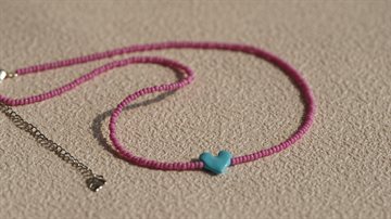 MineSpring - Blue Love Heart Necklace