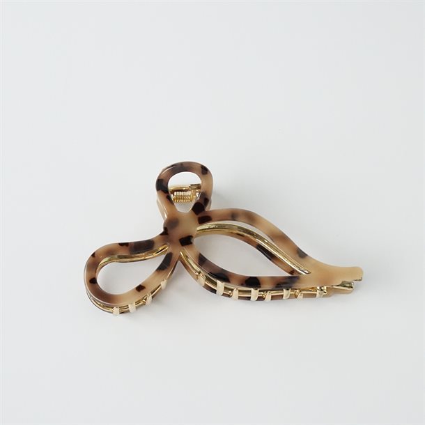 Titteboo - Ribbon Metal Hair Claw - Tortoise