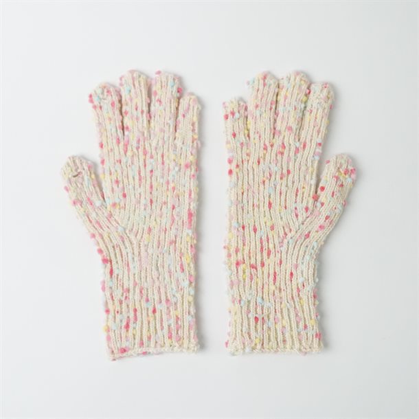 Titteboo - Tikaboo Colorful Ball Warm Gloves - Off White