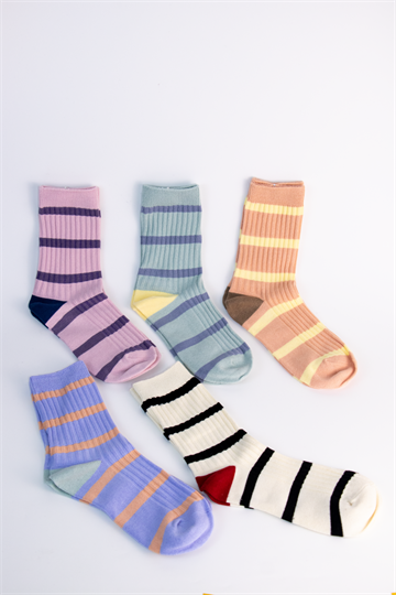 Titteboo - Juvenile Stripes Sock - Pearl White