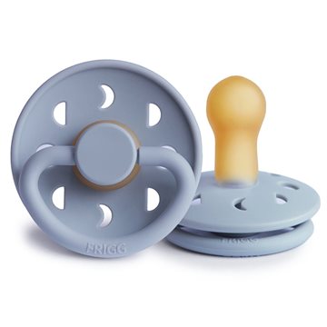 FRIGG Moon Phase - Round Latex Pacifier - Powder blue