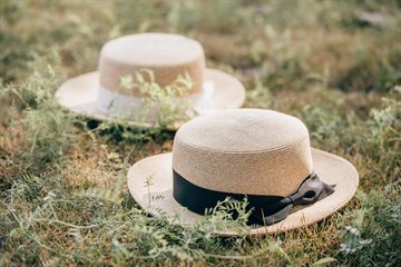 Titteboo - Frreda Bowknot Straw Hat - Nature/Off White