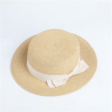 Titteboo - Frreda Bowknot Straw Hat - Nature/Off White