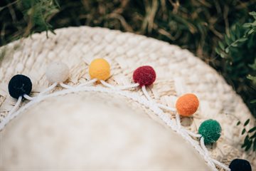 Titteboo - Tikaboo Colorful Ball Sun Hat - Nature/Rainbow