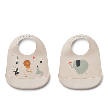 Liewood - Tilda Printed Bib 2-Pack - Circus / Sandy