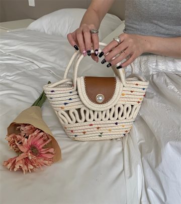 Titteboo - Abby Woven Handbag - Cream