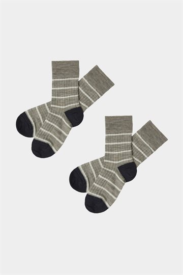 Fub - 2-Pack Thin Stripe Socks - Hazel Melange