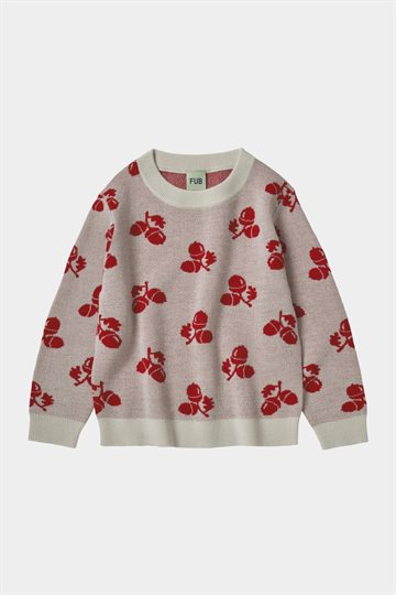 Fub -  Acorn Blouse - Ecru/Red