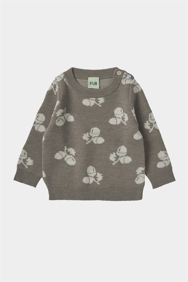 Fub - Baby Acorn Blouse - Hazel Melange/Ecru