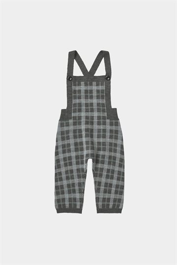 Fub - Baby Checked Overalls - Grey Melange