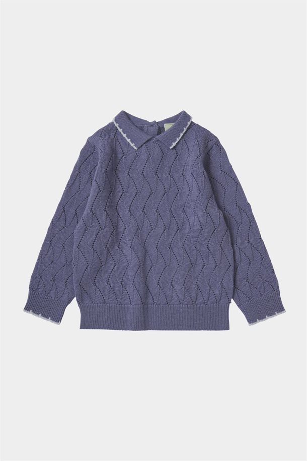 Fub - Baby Pointelle Blouse - Dusty Violet