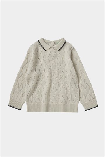 Fub - Baby Pointelle Blouse - Ecru