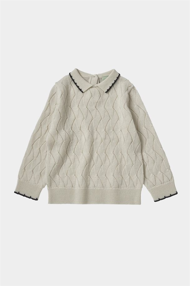 Fub - Baby Pointelle Blouse - Ecru