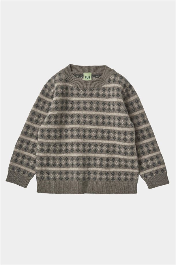 Fub - Lambswool Sweater - Hazel Melange