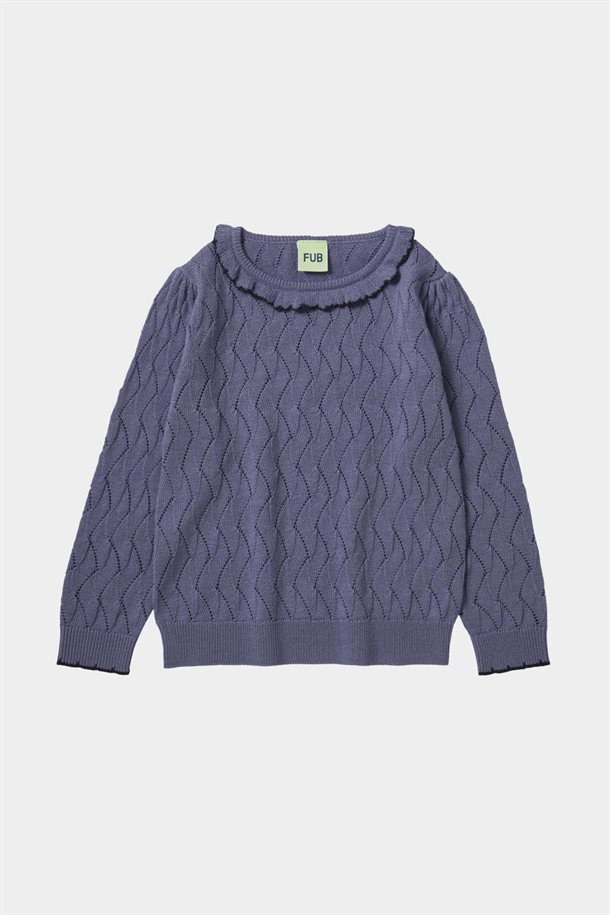 Fub - Pointelle Blouse - Dusty Violet