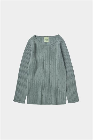 Fub - Pointelle Tee - Misty Green