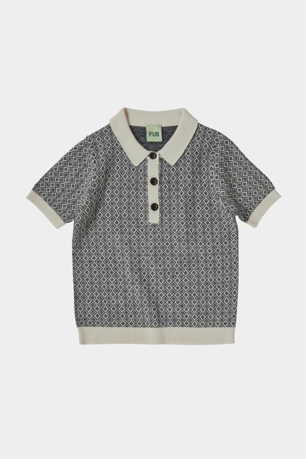 Fub -  Polo - Ecru/Dark Navy