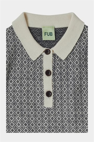 Fub -  Polo - Ecru/Dark Navy