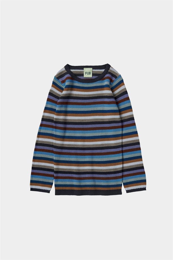 Fub -  Rib Blouse - Multi Stripe