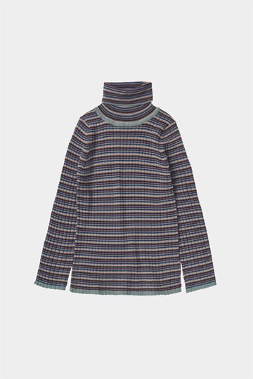 Fub -  Rollneck Blouse - Multi Stripe