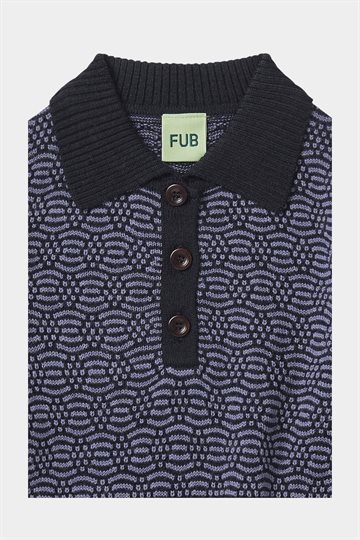 Fub -  Structure Polo - Dark Navy/Dusty Violet